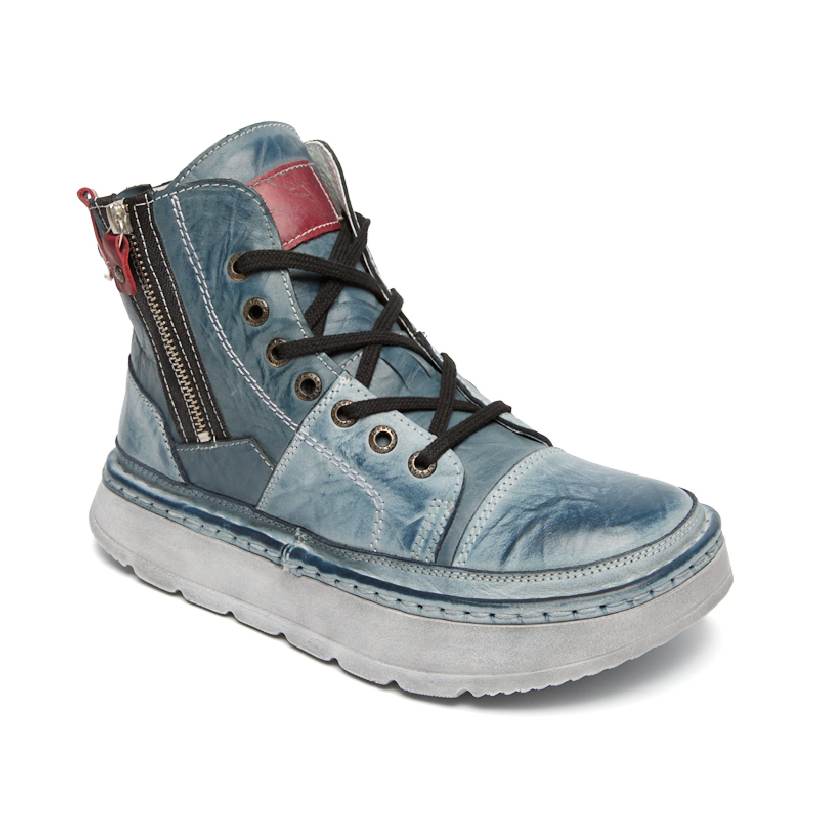 3335-0002-7w Ботинки жен.кожа-байка джинсовый